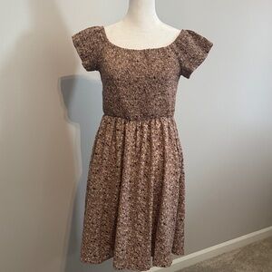 Simplee Apparel Brown Floral Midi Dress